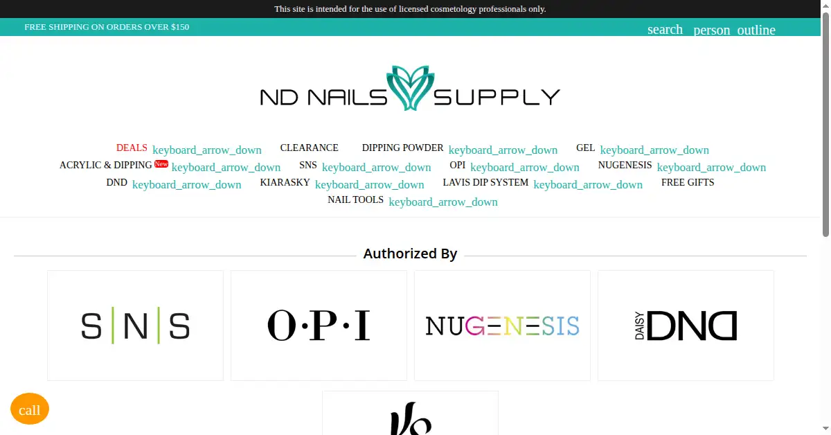 ndnailsupply.com as the Internet Archive first saved it, 11 Jan 2019
