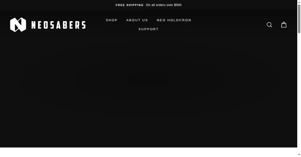 neosabers.com as the Internet Archive first saved it, 26 Jul 2021