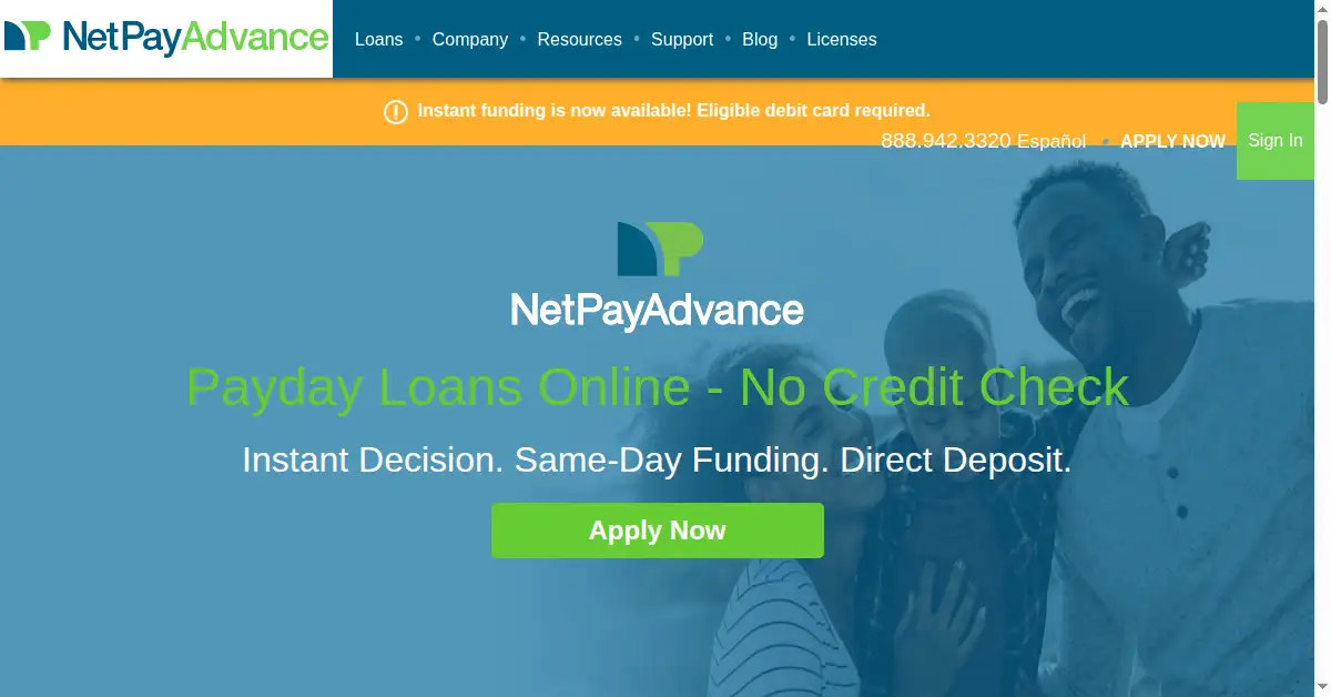 netpayadvance.com as the Internet Archive first saved it, 24 Jun 2021