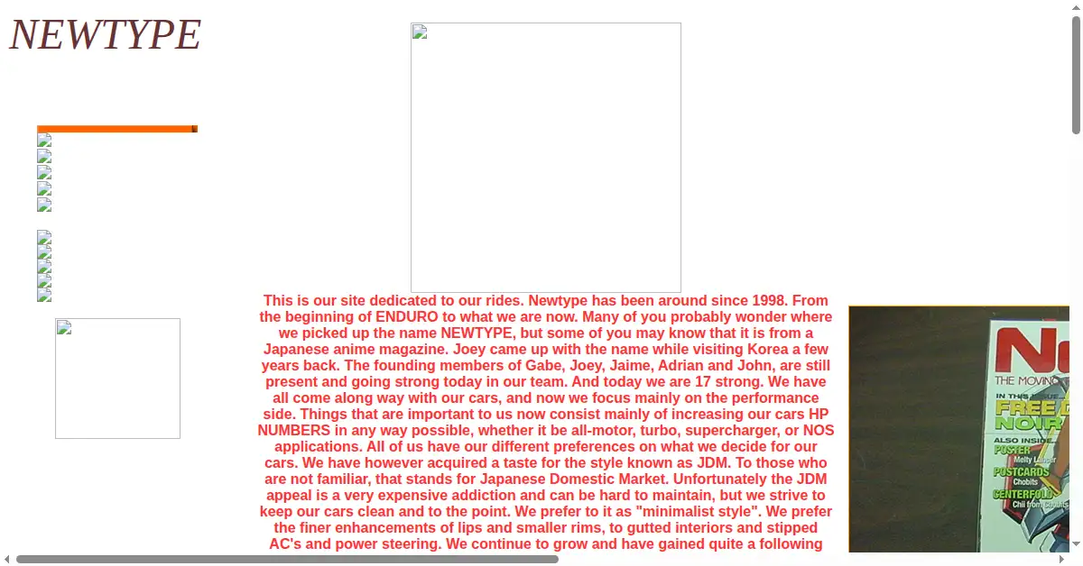 newtype.us as the Internet Archive first saved it, 26 Feb 2003