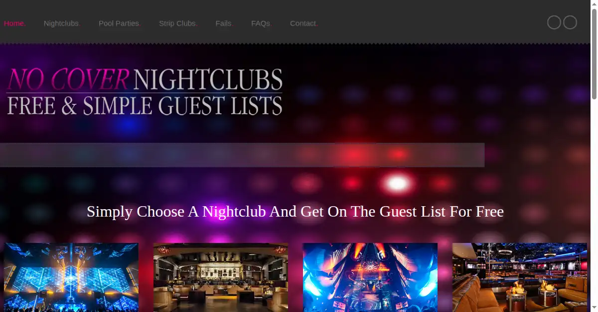 nocovernightclubs.com as the Internet Archive first saved it, 2 Mar 2014