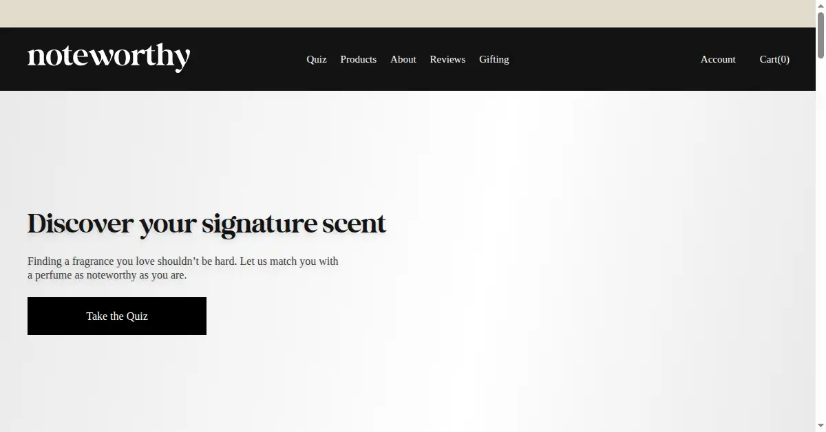 noteworthyscents.com as the Internet Archive first saved it, 31 Oct 2022