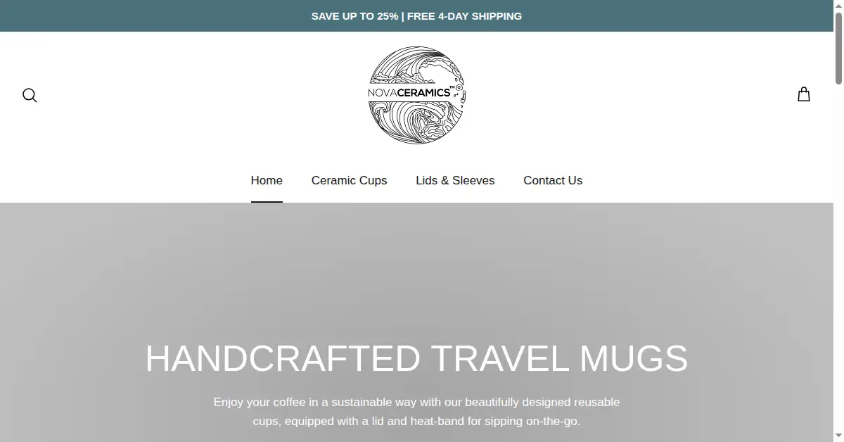 novaceramics.co as the Internet Archive first saved it, 26 Feb 2023