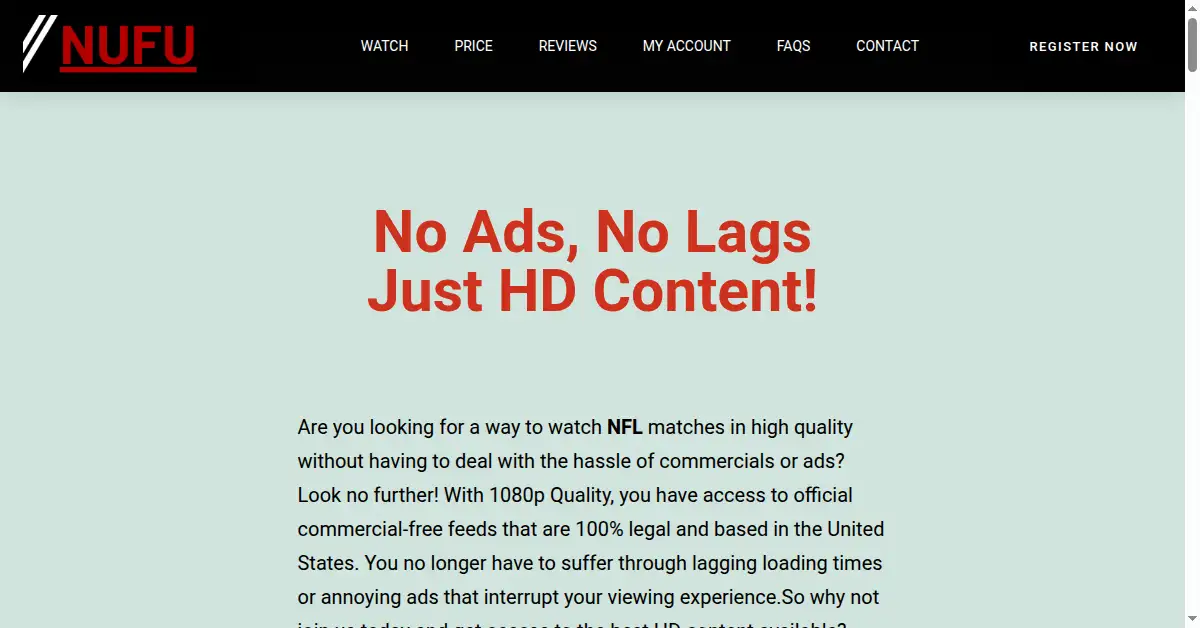 nufu.tv as the Internet Archive first saved it, 29 Sep 2023