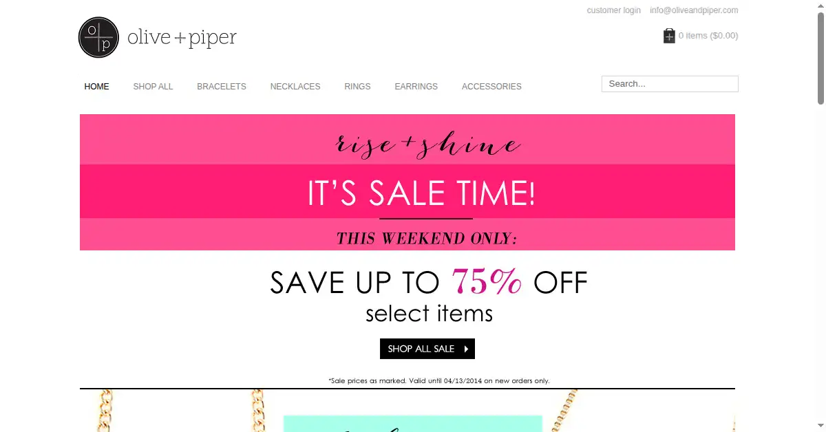 oliveandpiper.com as the Internet Archive first saved it, 1 Oct 2012