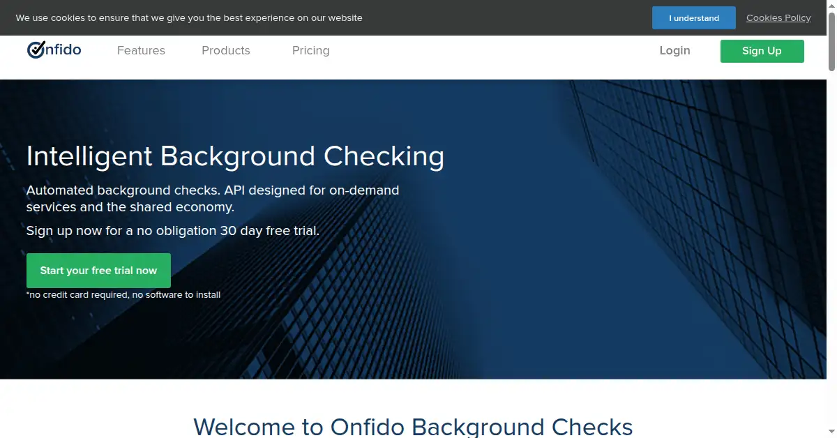 onfido.com as the Internet Archive first saved it, 24 Dec 2014