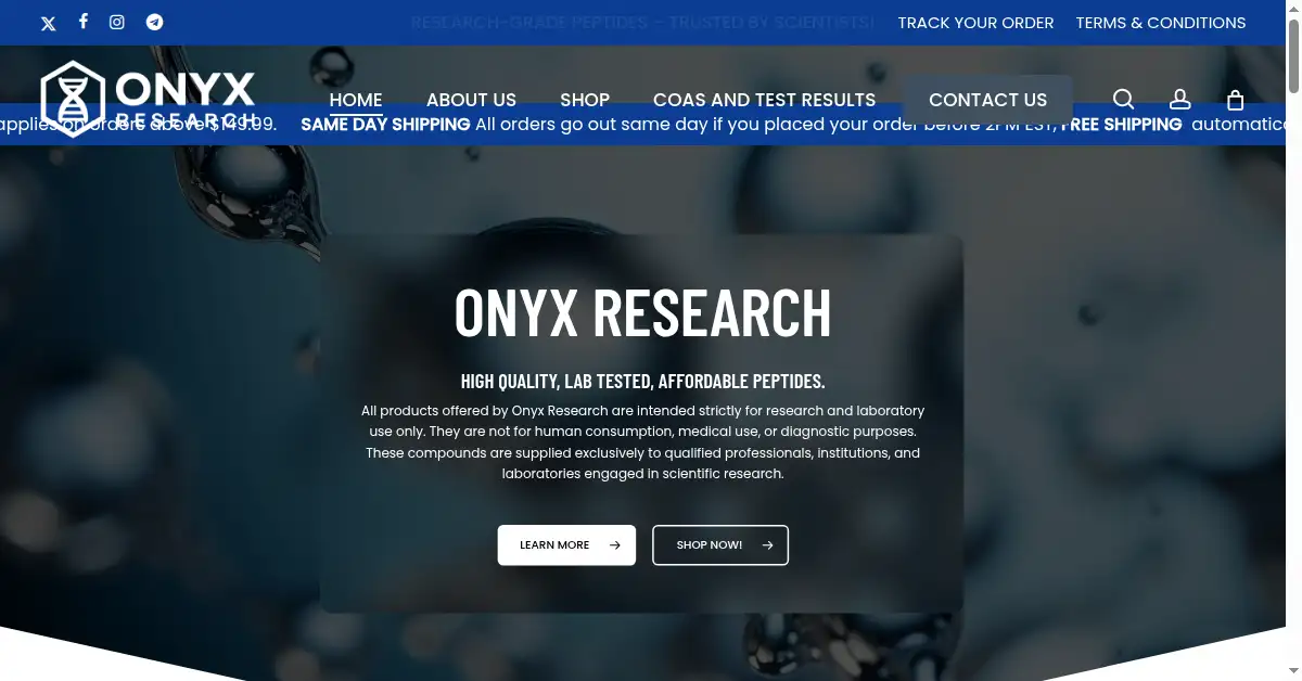 onyxresearch.shop as the Internet Archive first saved it, 16 Aug 2025
