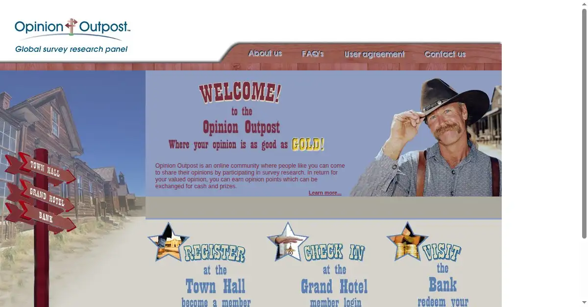 opinionoutpost.com as the Internet Archive first saved it, 24 Jul 2005