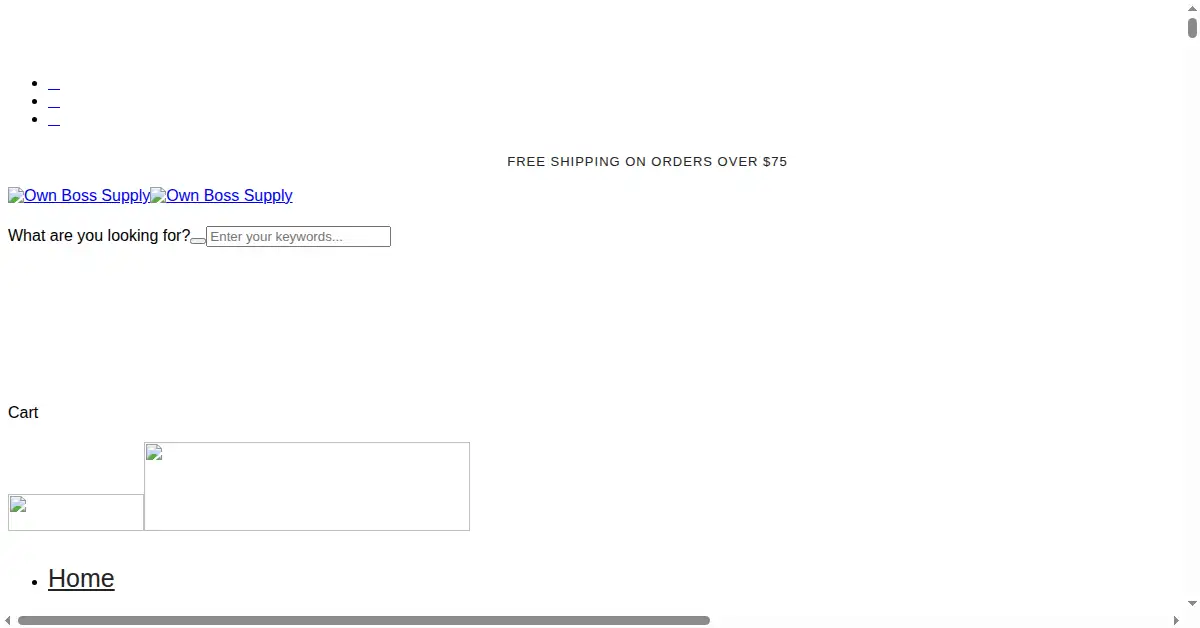 ownbosssupplyco.com as the Internet Archive first saved it, 15 Dec 2020