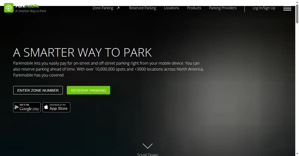 parkmobile.io as the Internet Archive first saved it, 16 Mar 2018