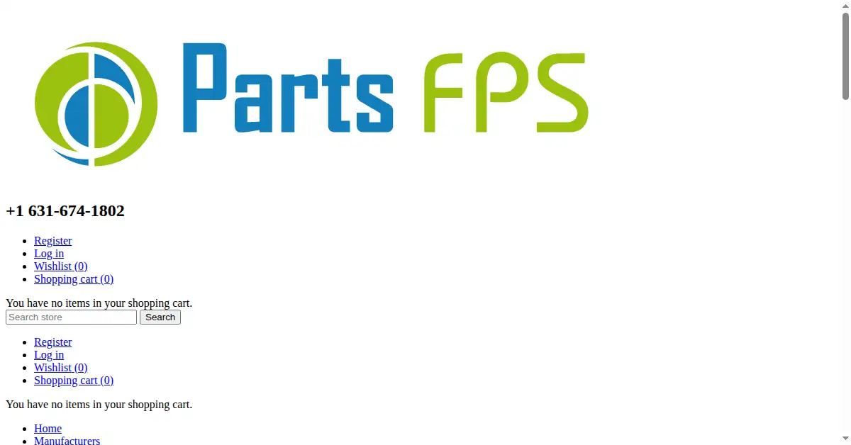 partsfps.com as the Internet Archive first saved it, 8 Feb 2016