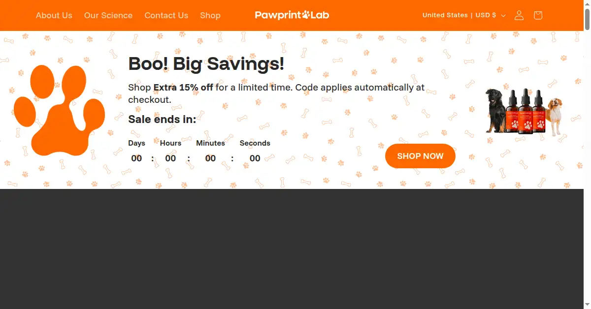 pawprintlab.com as the Internet Archive first saved it, 23 Oct 2025