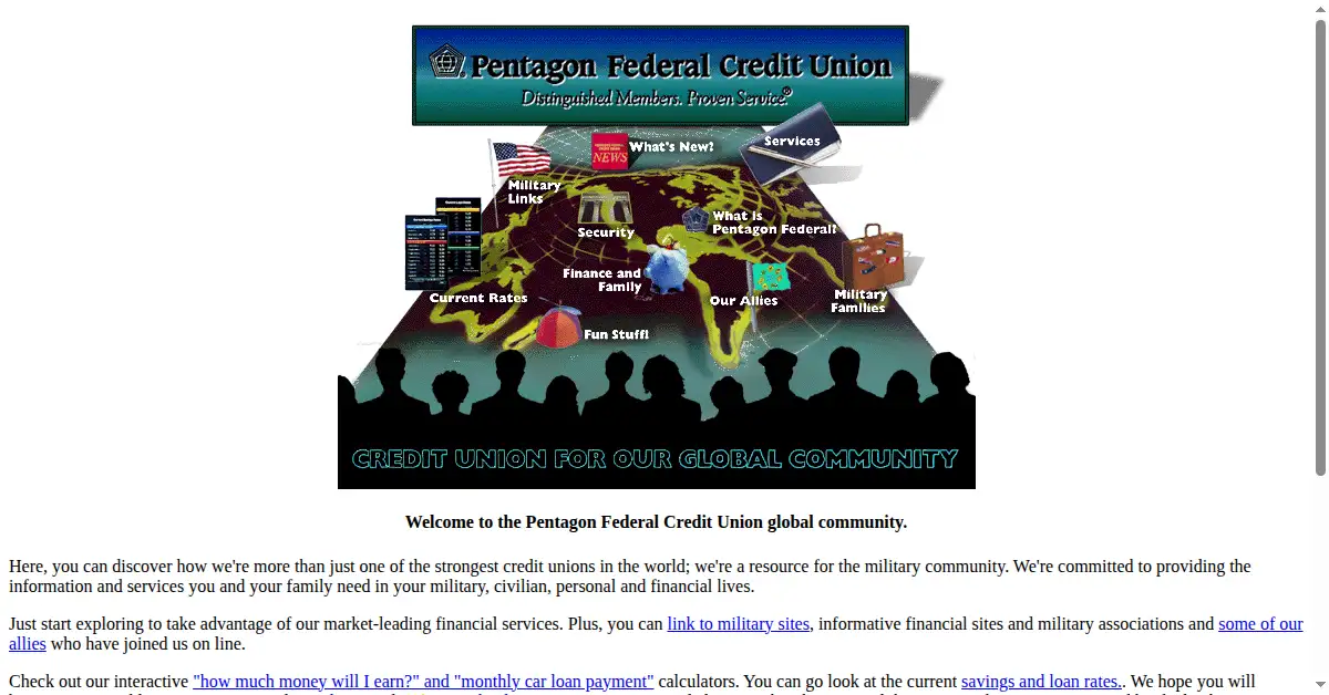 penfed.org as the Internet Archive first saved it, 13 Nov 1996