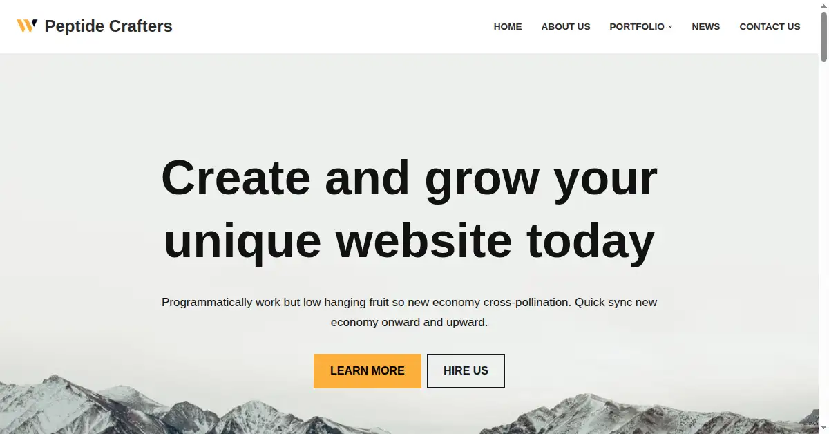 peptidecrafters.com as the Internet Archive first saved it, 24 Feb 2024