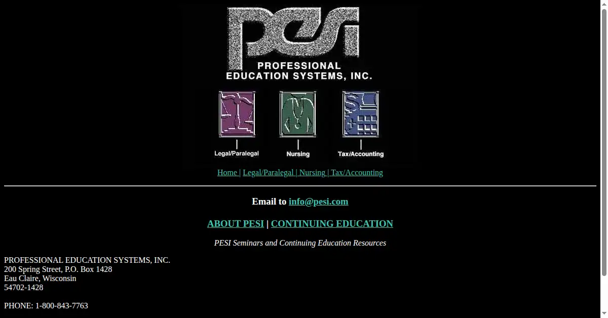 pesi.com as the Internet Archive first saved it, 22 Dec 1996