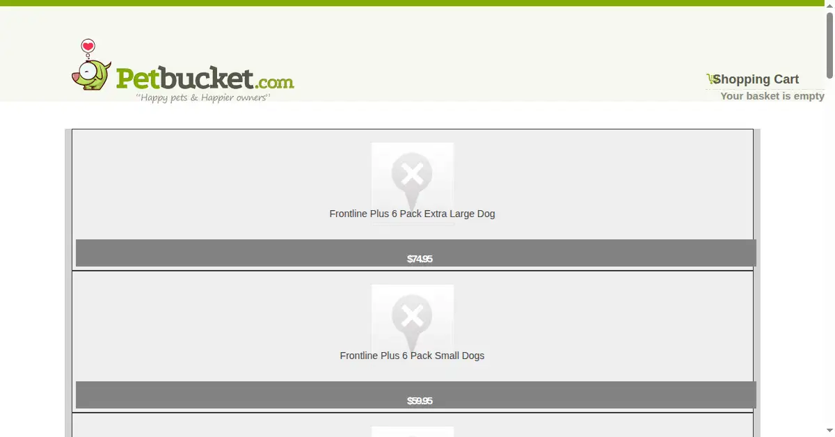 petbucket.com as the Internet Archive first saved it, 7 Jul 2012