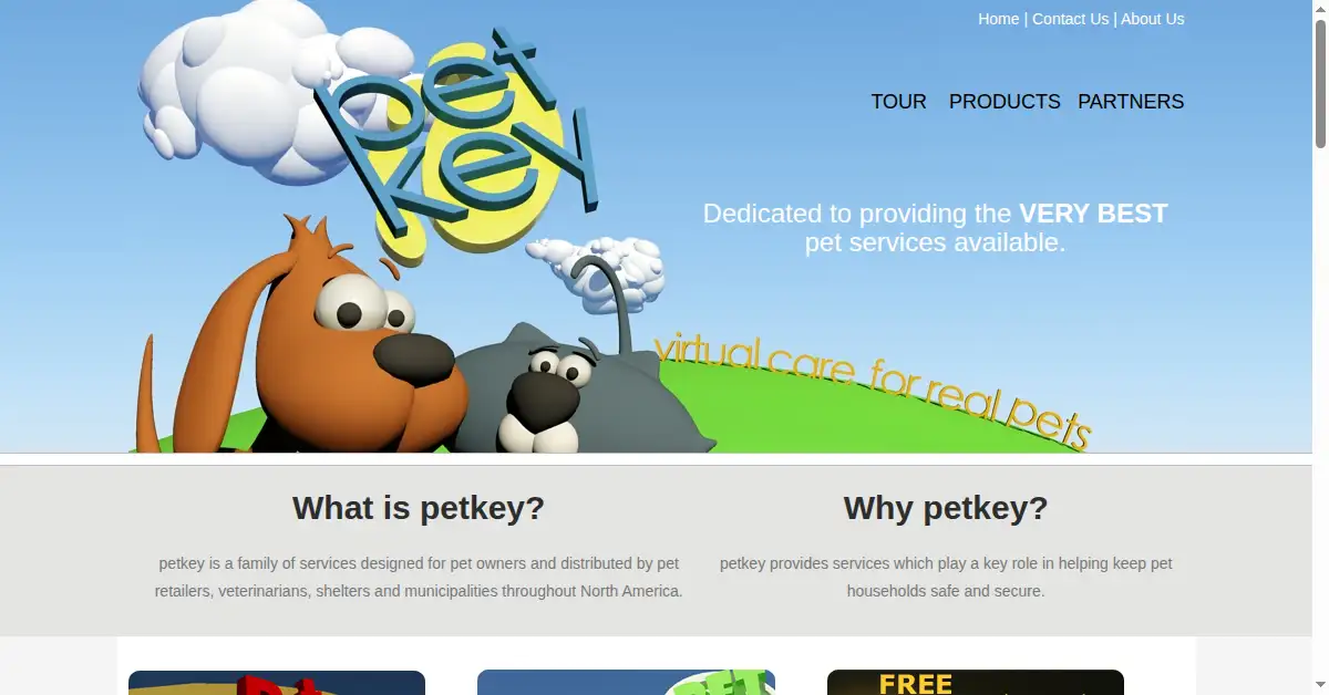 petkey.org as the Internet Archive first saved it, 28 Feb 2011