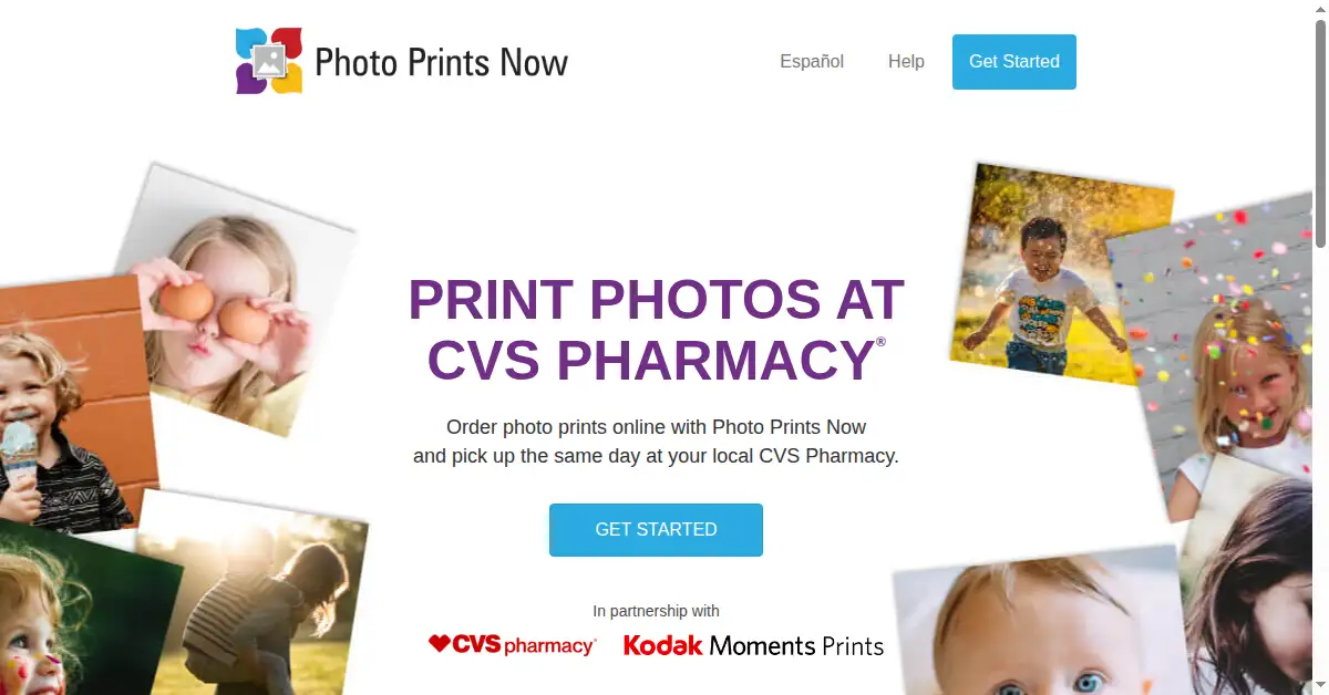 photoprintsnow.com as the Internet Archive first saved it, 25 Jul 2018
