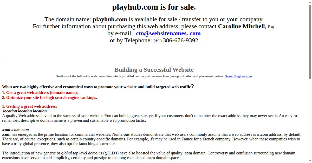 playhub.com as the Internet Archive first saved it, 15 Aug 2002