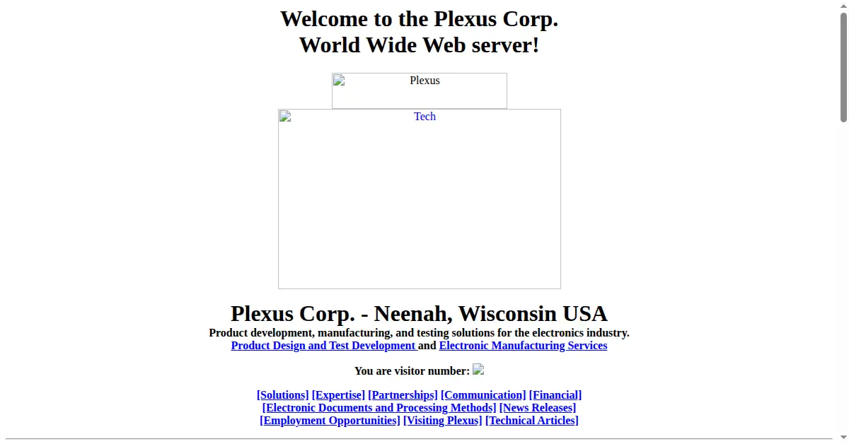 plexus.com as the Internet Archive first saved it, 11 Dec 1997