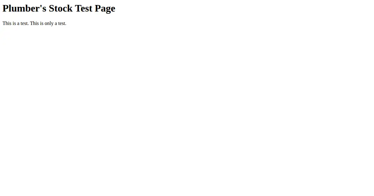 plumbersstock.com as the Internet Archive first saved it, 8 May 2007