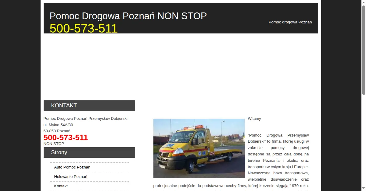 pomoc-drogowa-poznan.eu as the Internet Archive first saved it, 20 Feb 2010