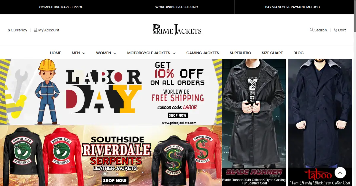 primejackets.com as the Internet Archive first saved it, 29 Aug 2018