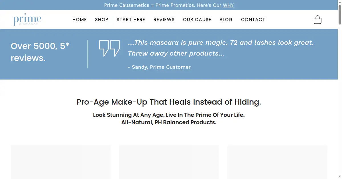 primeprometics.com as the Internet Archive first saved it, 25 Sep 2022