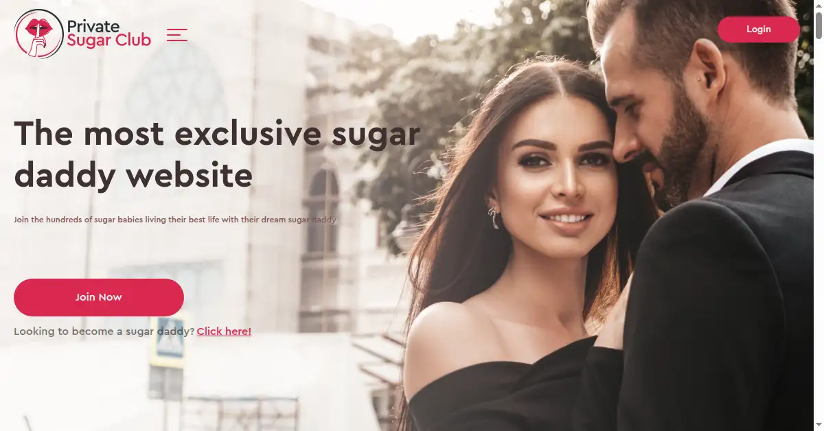 privatesugarclub.com as the Internet Archive first saved it, 13 May 2023