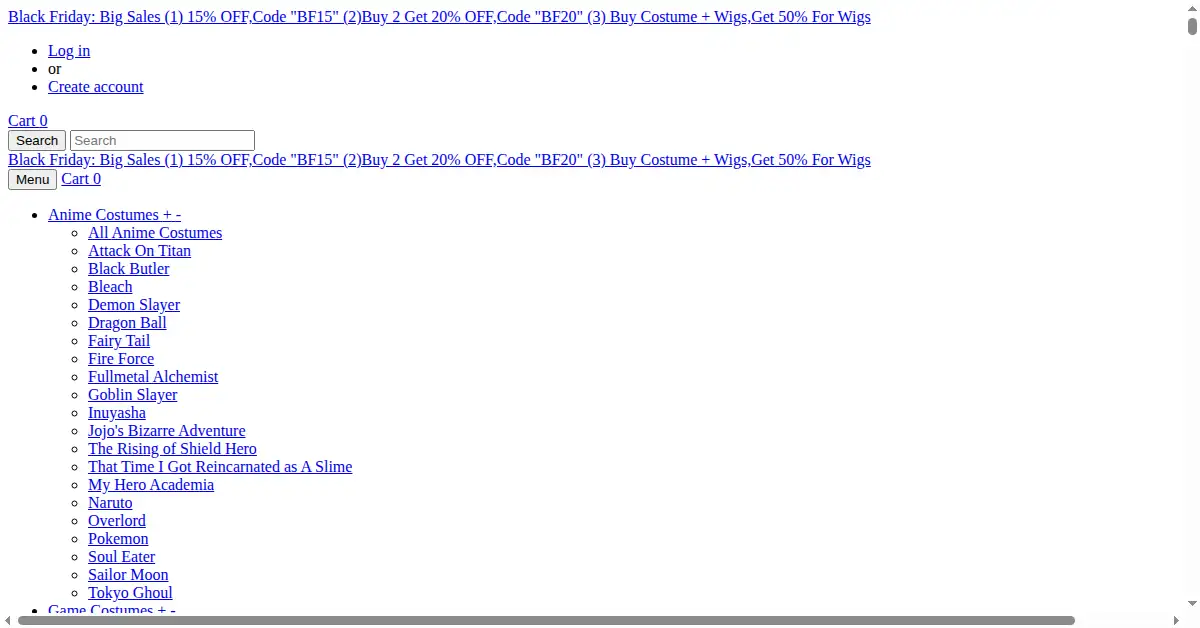 procosplayshop.com as the Internet Archive first saved it, 6 Dec 2019