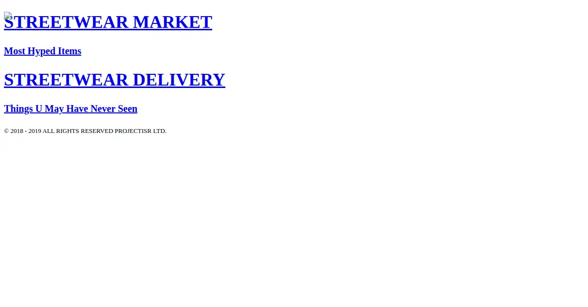 projectisr.com as the Internet Archive first saved it, 27 Feb 2019