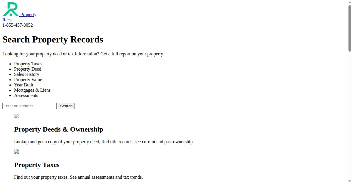 propertyrecs.com as the Internet Archive first saved it, 20 May 2022