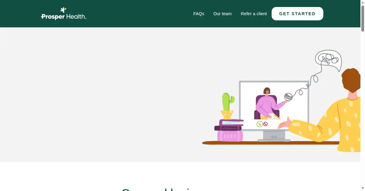 prosperhealth.io as the Internet Archive first saved it, 15 Oct 2023