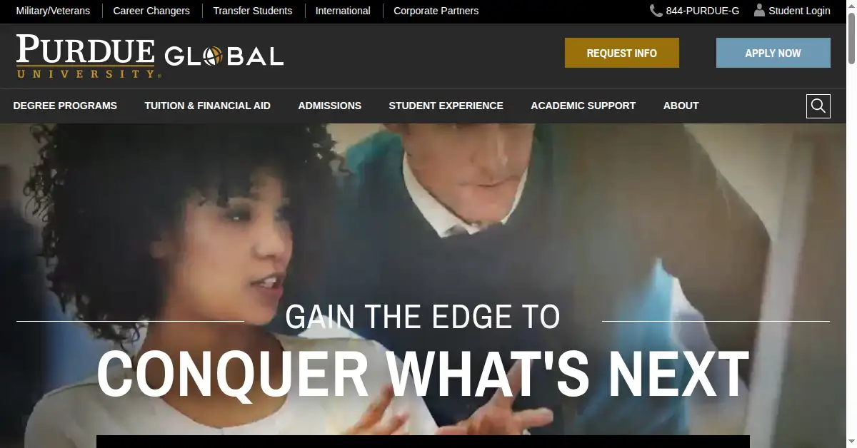 purdueglobal.edu as the Internet Archive first saved it, 3 Apr 2018