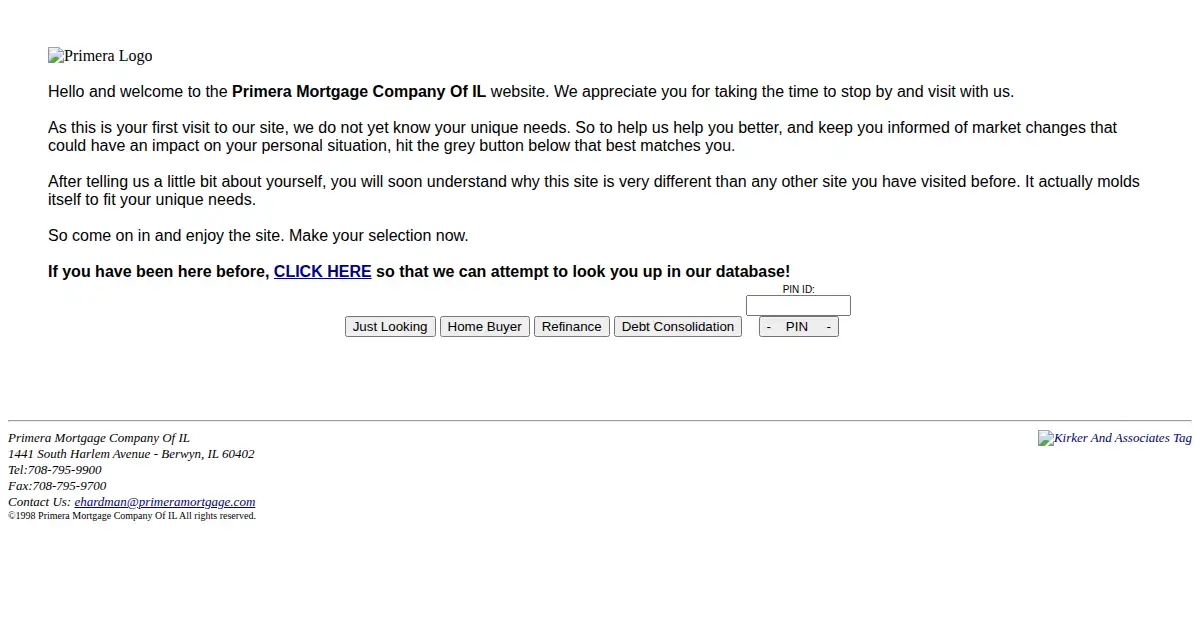 quickcredit.com as the Internet Archive first saved it, 5 Dec 1998