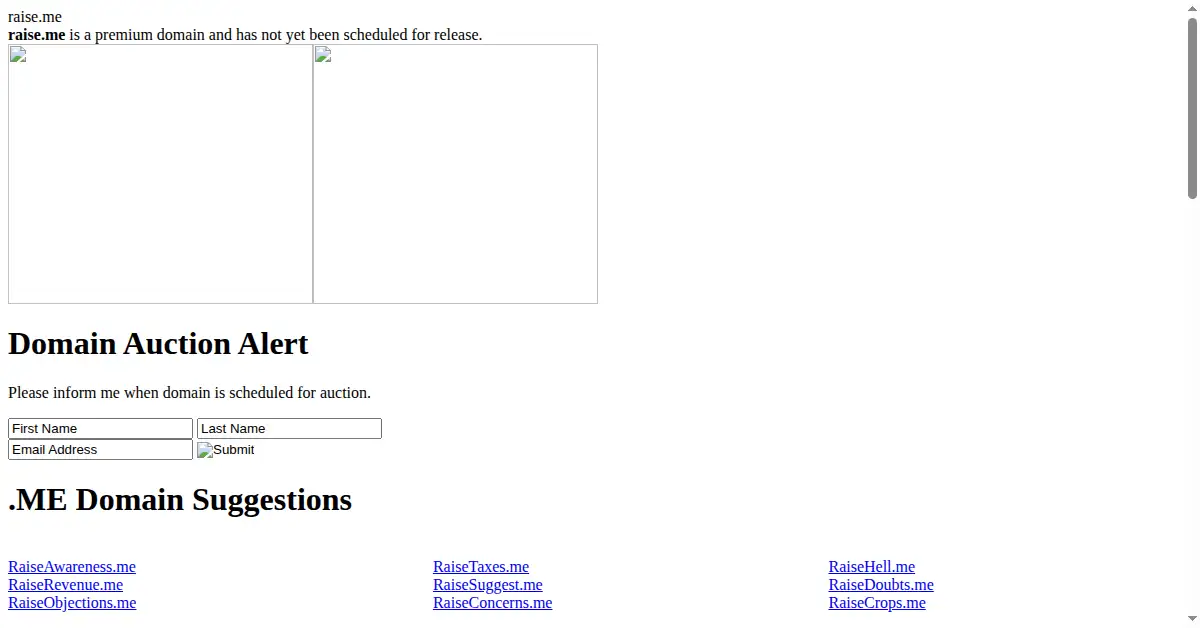 raise.me as the Internet Archive first saved it, 22 Nov 2009