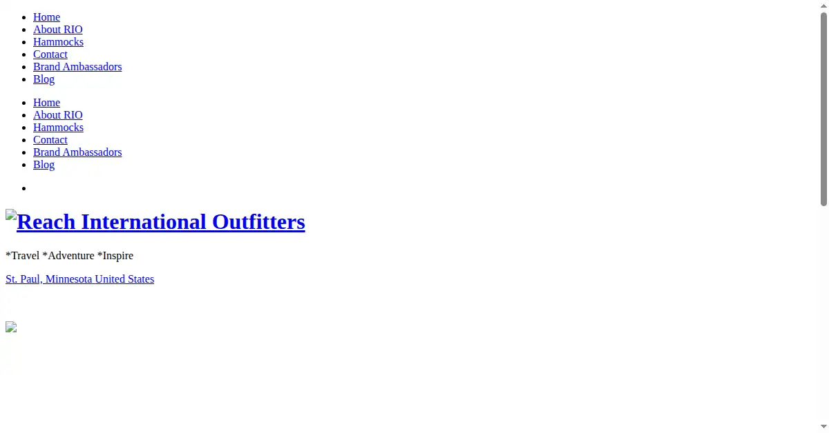 reachinternationaloutfitters.com as the Internet Archive first saved it, 24 Dec 2015