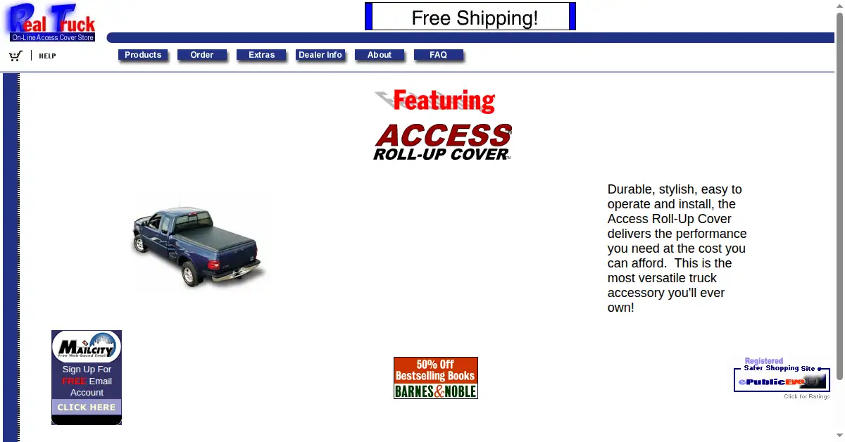 realtruck.com as the Internet Archive first saved it, 2 Mar 2000