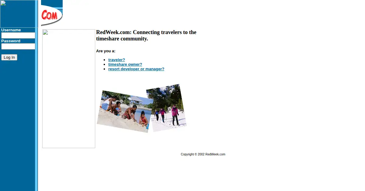 redweek.com as the Internet Archive first saved it, 1 Jun 2002