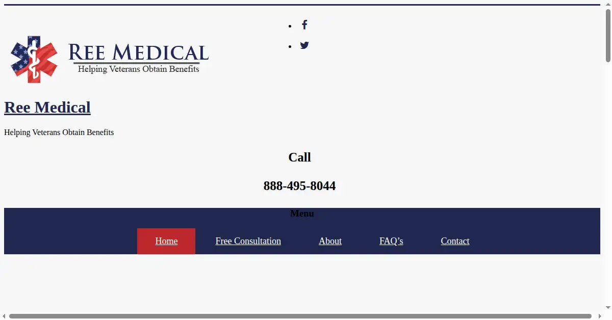 reemedical.com as the Internet Archive first saved it, 17 Feb 2018