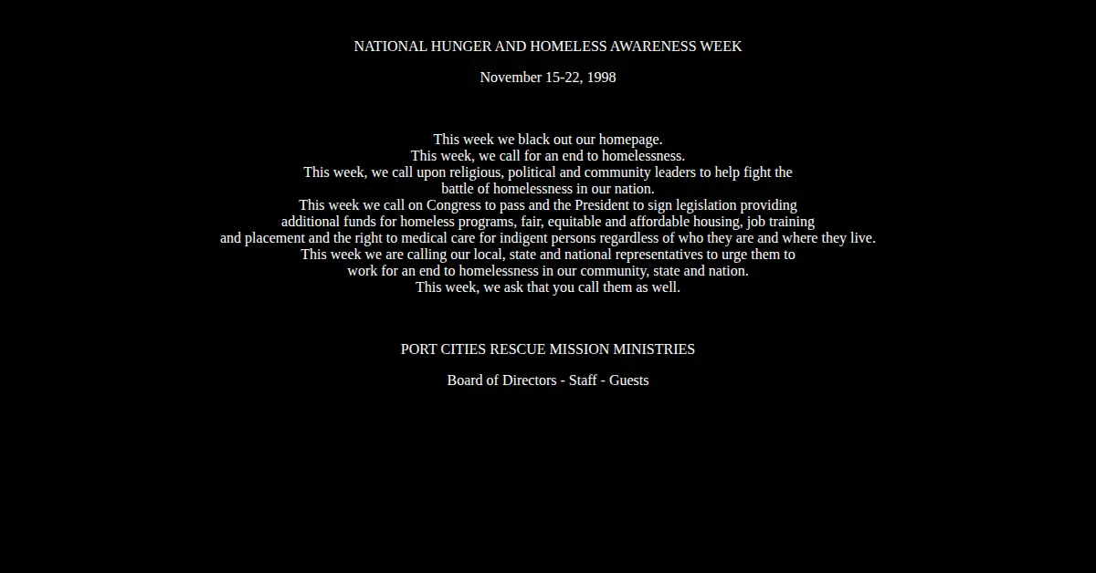 rescue.org as the Internet Archive first saved it, 5 Dec 1998