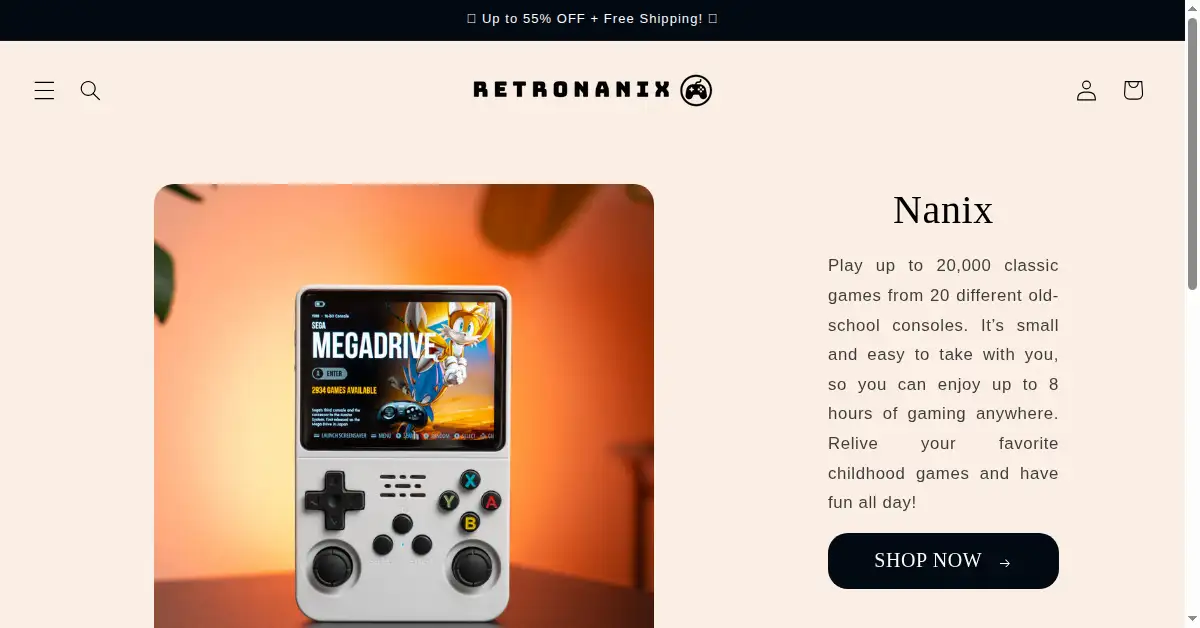 retronanix.com as the Internet Archive first saved it, 20 Feb 2025