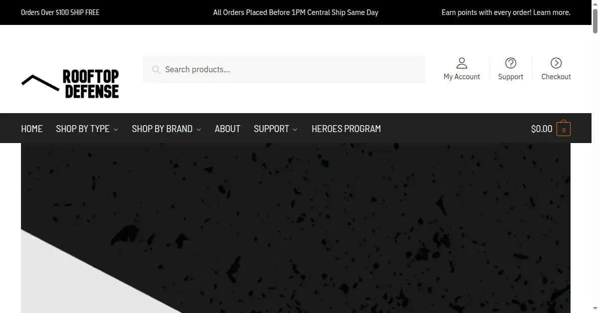 rooftopdefense.com as the Internet Archive first saved it, 6 Dec 2020