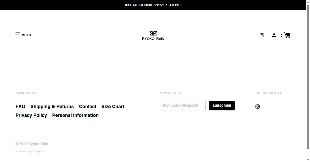 ryokorain.com as the Internet Archive first saved it, 17 Mar 2022