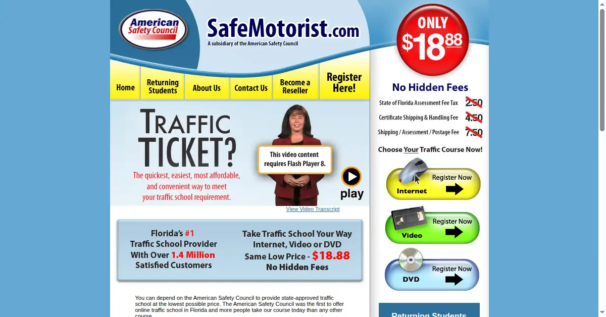 safemotorist.com as the Internet Archive first saved it, 2 Feb 2006