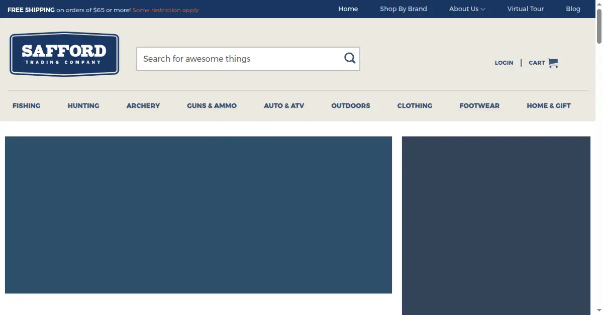 saffordtrading.com as the Internet Archive first saved it, 6 Sep 2017
