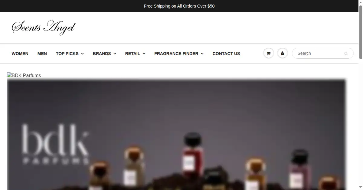 scentsangel.com as the Internet Archive first saved it, 1 Nov 2020