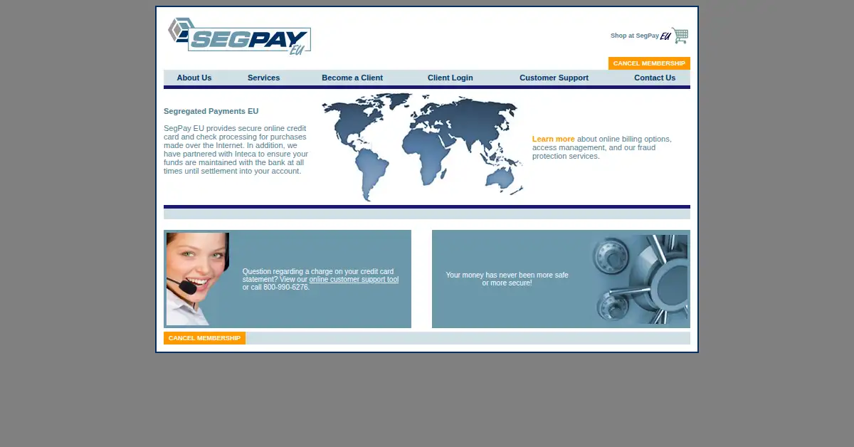 segpay.com as the Internet Archive first saved it, 4 Nov 2006