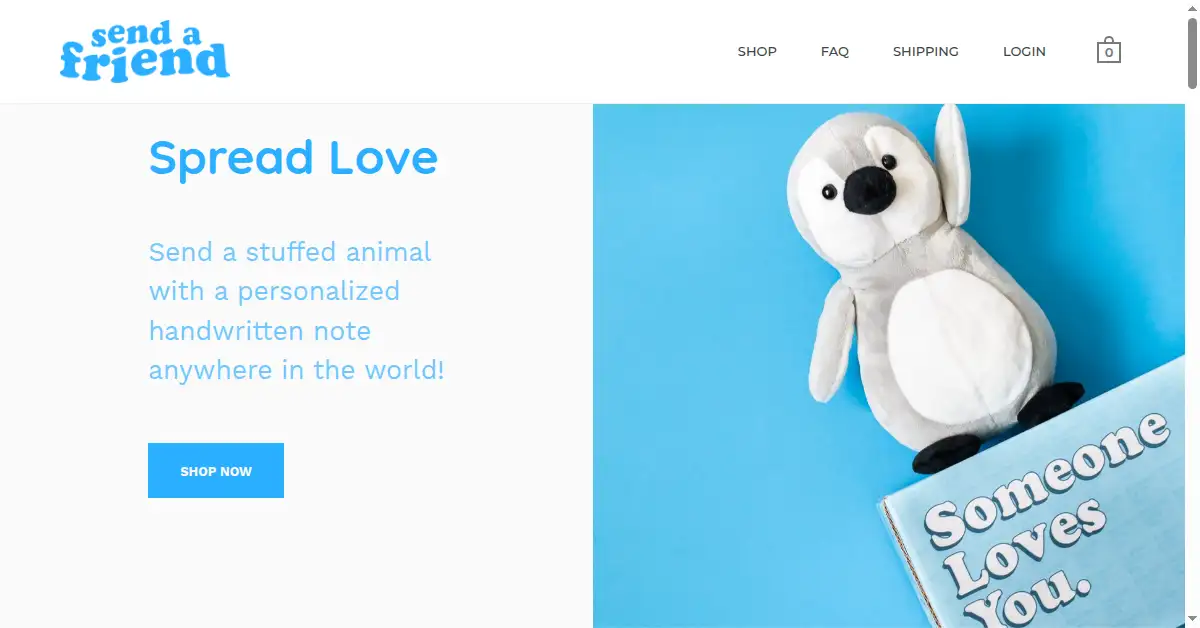 sendafriend.co as the Internet Archive first saved it, 16 Apr 2019