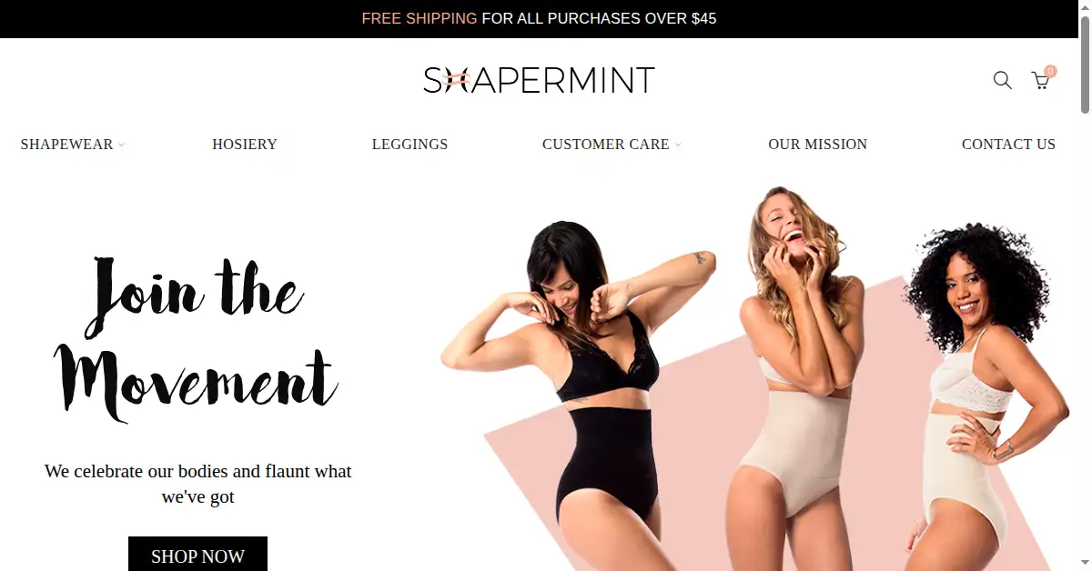 shapermint.com as the Internet Archive first saved it, 19 May 2018